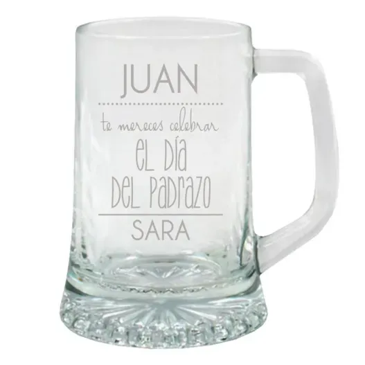 Jarra de cerveza divertida d&iacute;a del padre con caja (Foto de catálogo)