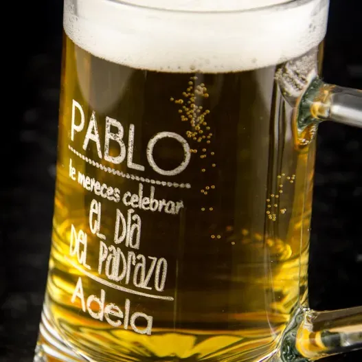 Jarra de cerveza divertida d&iacute;a del padre con caja (Idea de regalo original)