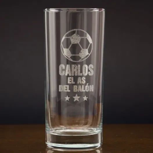 Vaso de whisky alto para el as del bal&oacute;n (Idea de regalo original)