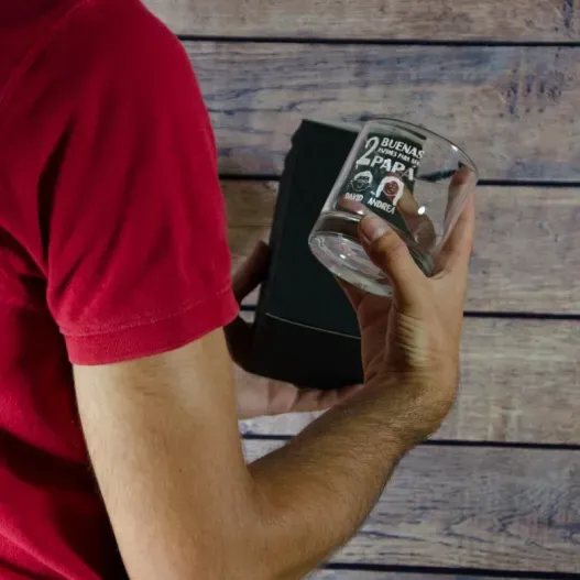 Vaso de whisky razones para ser pap&aacute; (Idea de regalo original)