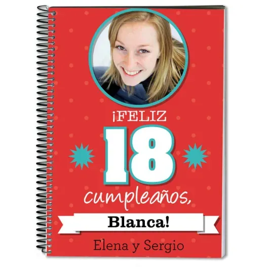 Cuaderno 18 a&ntilde;os personalizado (Idea de regalo original)