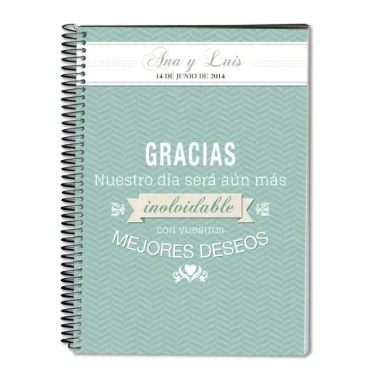 Cuaderno boda personalizado