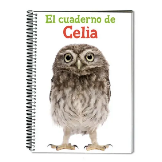 Cuaderno b&uacute;ho personalizado
