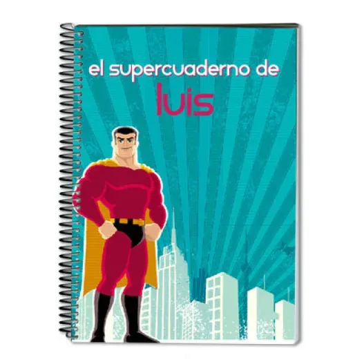 Cuaderno Superh&eacute;roe personalizado