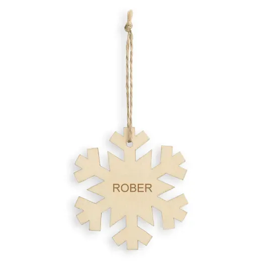 Adornos navide&ntilde;os de madera grabados (Vista alternativa)