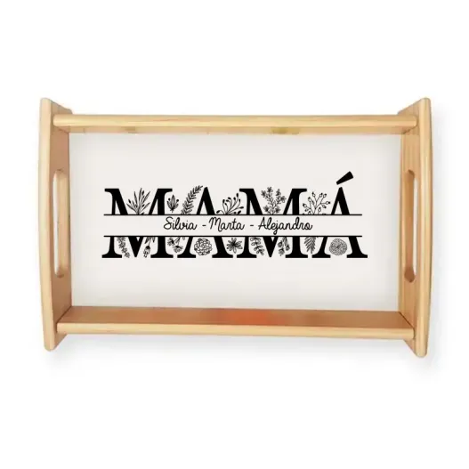 Bandeja de madera personalizada para Mam&aacute; (Idea de regalo original)