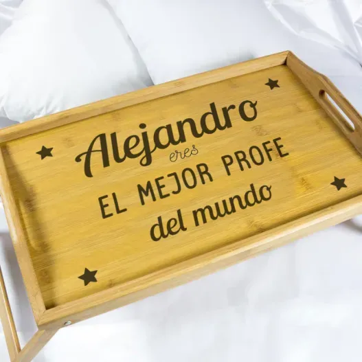 Bandeja personalizada para el mejor profe (Idea de regalo original)