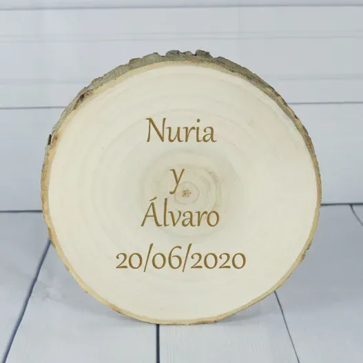 Base de madera natural grabada (Idea de regalo original)