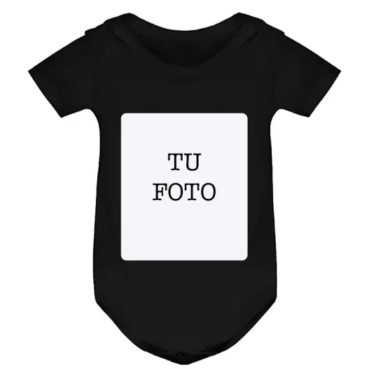 Body negro personalizado con tu foto