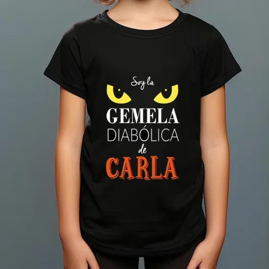 Body o camiseta personalizada 'Gemelo diab&oacute;lico' (Vista alternativa)