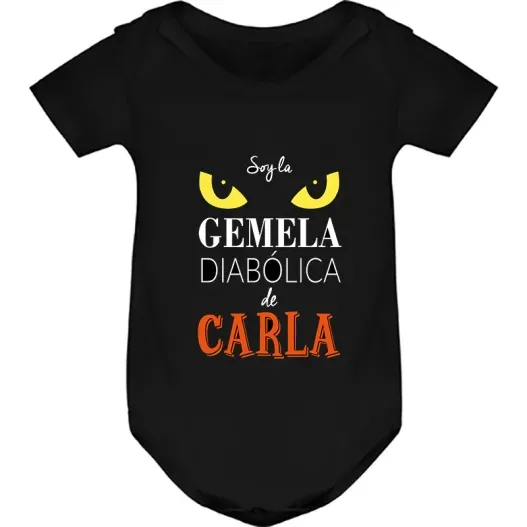 Body o camiseta personalizada 'Gemelo diab&oacute;lico' (Idea de regalo original)