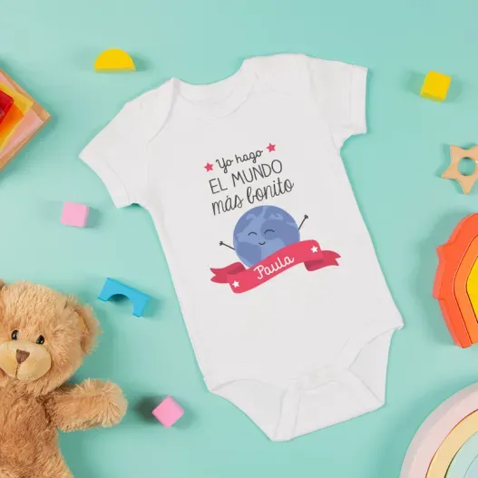 Body personalizado 'Yo hago el mundo m&aacute;s bonito' (Idea de regalo original)