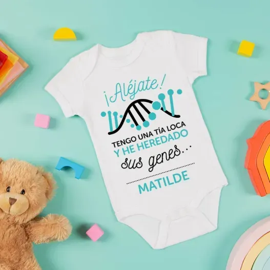 Body personalizado mol&oacute;n 'T&iacute;a loca' (Vista alternativa)