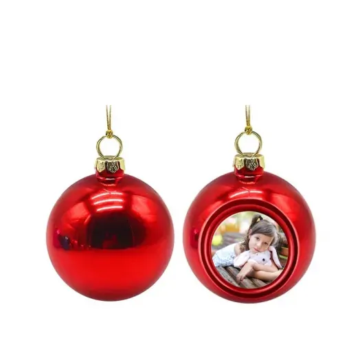 Bola de navidad personalizada con foto (Detalle de presentación)