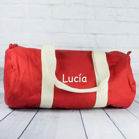 Bolsa de deporte BIO bordada (Detalle de presentación)