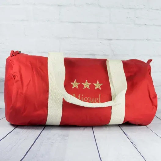 Bolsa de deporte BIO bordada con estrellas (Vista alternativa)