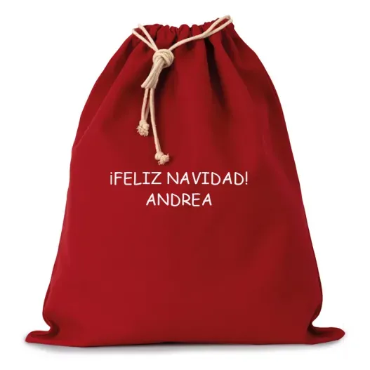 Bolsa de Navidad bordada (Detalle de presentación)