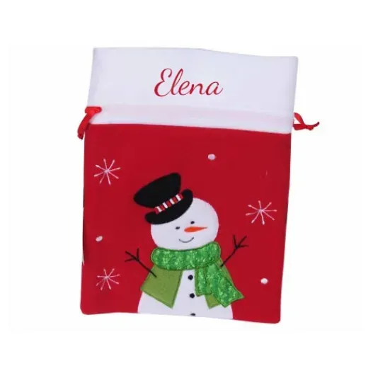 Bolsa de regalo de Navidad bordada (Vista alternativa)