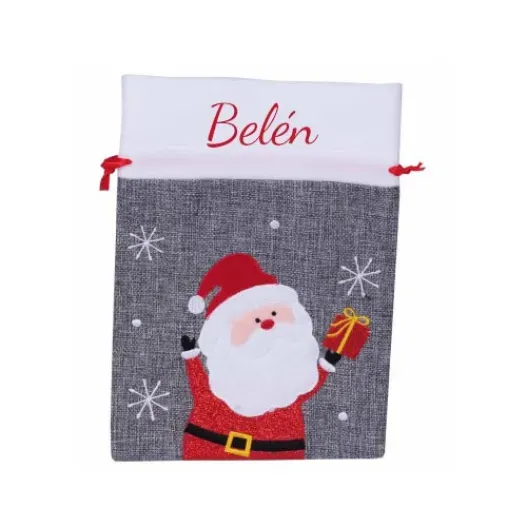 Bolsa regalo de Navidad bordada (Idea de regalo original)
