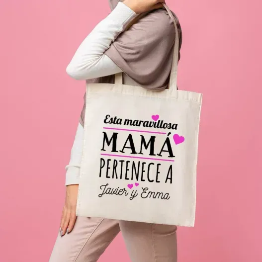 Bolsa tote bag personalizada 'Mam&aacute;' (Vista alternativa)