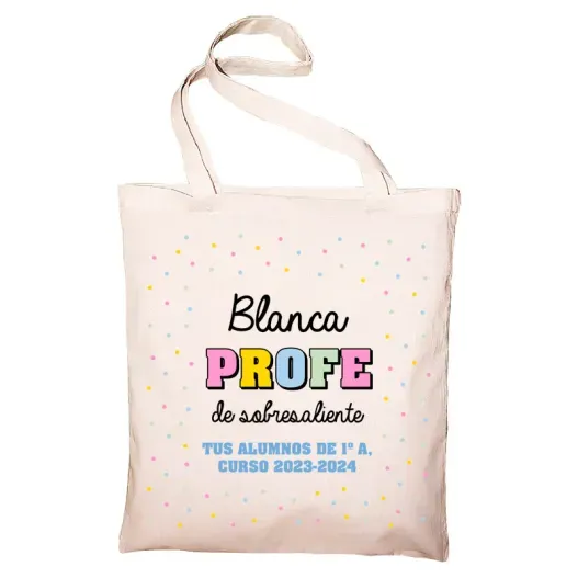 Bolsa tote BIO personalizada 'De Sobresaliente' (Idea de regalo original)