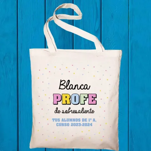 Bolsa tote BIO personalizada 'De Sobresaliente' (Vista alternativa)