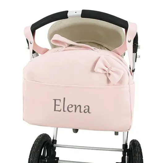 Bolso para carrito beb&eacute; con nombre bordado (Idea de regalo original)