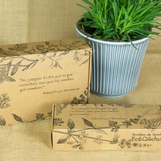 Bombas de semillas con tarjeta personalizada (Idea de regalo original)