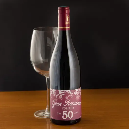 Botella de vino 50 a&ntilde;os (Idea de regalo original)
