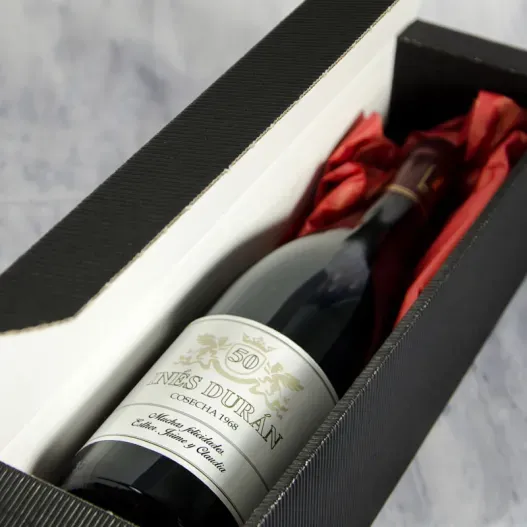 Botella de vino para 50 cumplea&ntilde;os