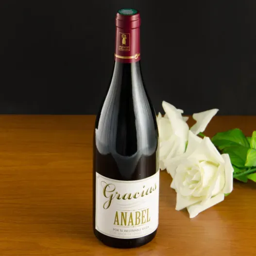 Botella de vino "Agradecimiento" (Vista alternativa)