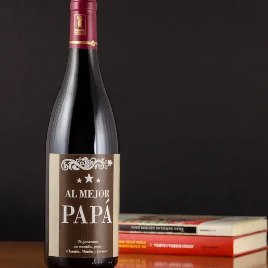 Botella de vino al mejor Pap&aacute; (Vista alternativa)