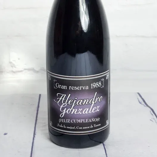 Botella de vino BIO con etiqueta Gran Reserva (Vista alternativa)
