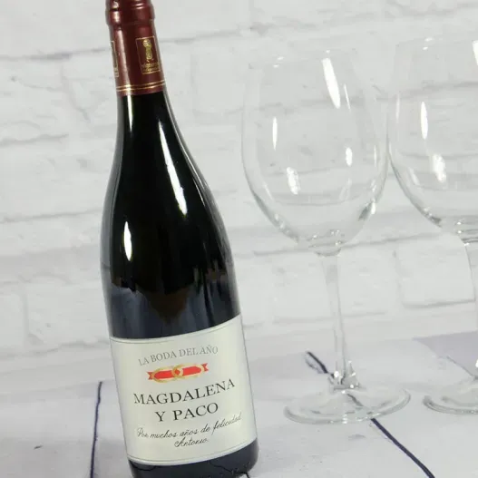 Botella de vino Boda personalizada (Vista alternativa)