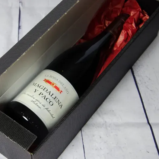 Botella de vino Boda personalizada (Idea de regalo original)