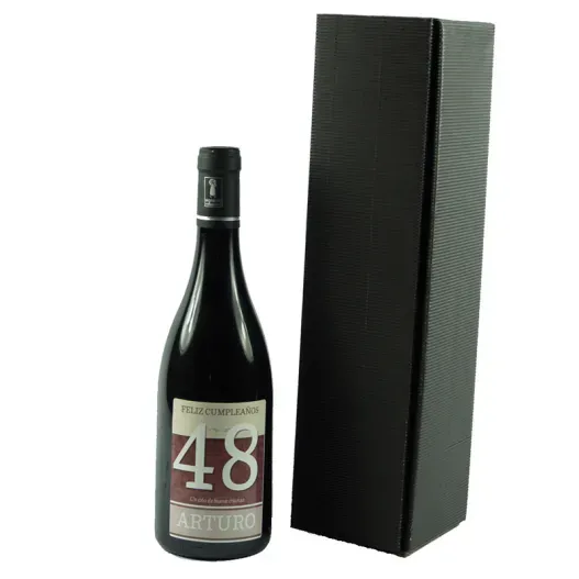 Botella de vino con etiqueta especial a&ntilde;os (Vista alternativa)