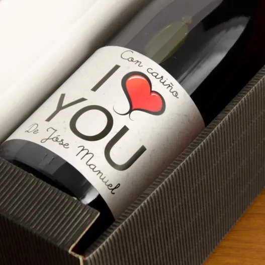 Botella de vino "Coraz&oacute;n" (Foto de catálogo)