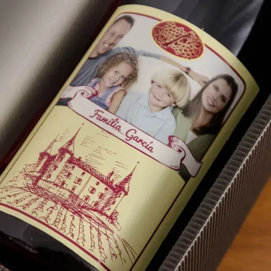 Botella de vino elegante