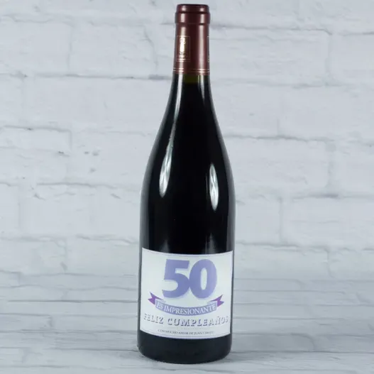 Botella de vino especial 40 a&ntilde;os (Vista alternativa)