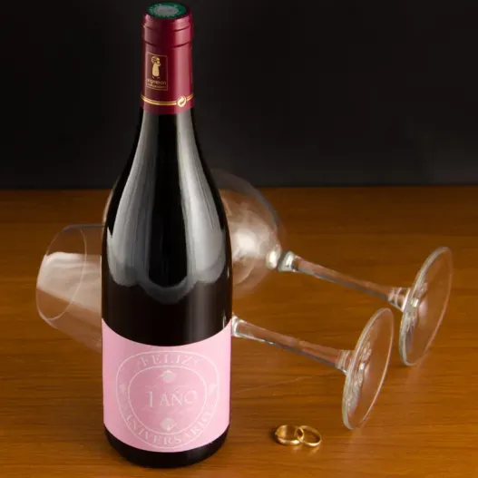 Botella de vino especial aniversarios (Vista alternativa)