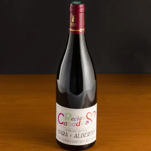 Botella de vino especial boda (Vista alternativa)