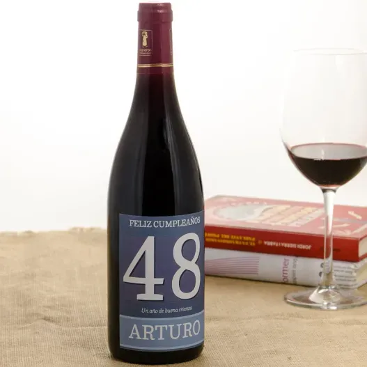 Botella de vino especial cumplea&ntilde;os (Vista alternativa)