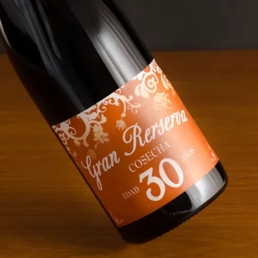 Botella de vino etiqueta 30 cumplea&ntilde;os