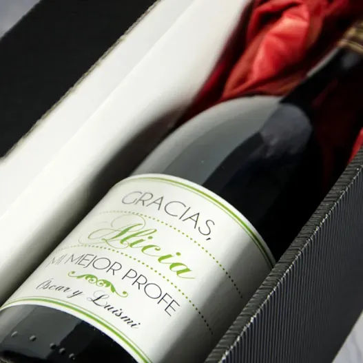 Botella de vino 'Gracias Profe' (Vista alternativa)
