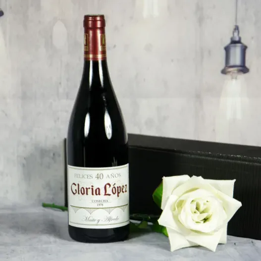 Botella de vino para 40 cumplea&ntilde;os (Vista alternativa)