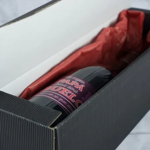 Botella de vino para abuelo personalizada (Idea de regalo original)