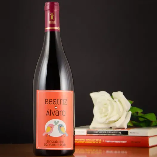 Botella de vino para bodas (Idea de regalo original)