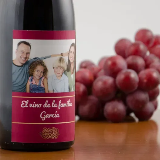 Botella de vino personalizada