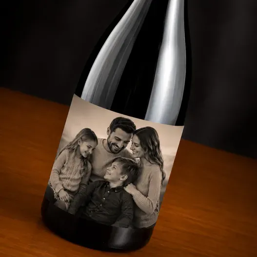 Botella de vino personalizada con foto (Idea de regalo original)