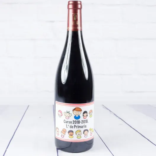 Botella de vino personalizada para profe (Vista alternativa)